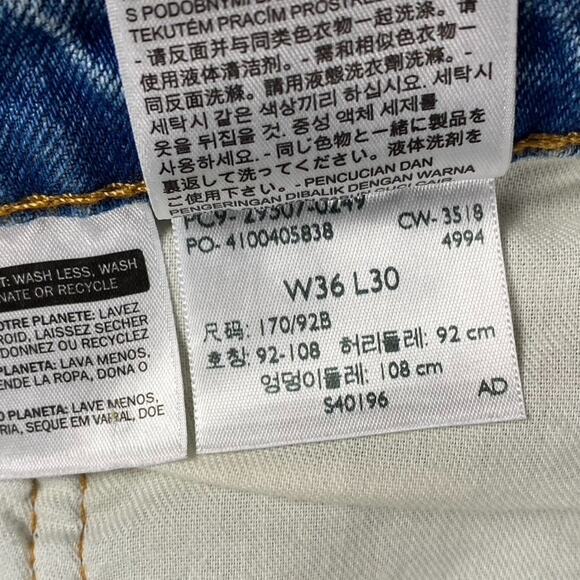 Levi's 502 Taper Jeans Men's 36x30 Fit (36x25) Medium Wash Causal Streetwear - Picture 8 of 10